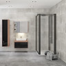 ф VITRA METROPOLE 80 см из искуственного камня, c 1 ящиком, цвет сливовое дерево, фасад черное акриловое стекло 58187