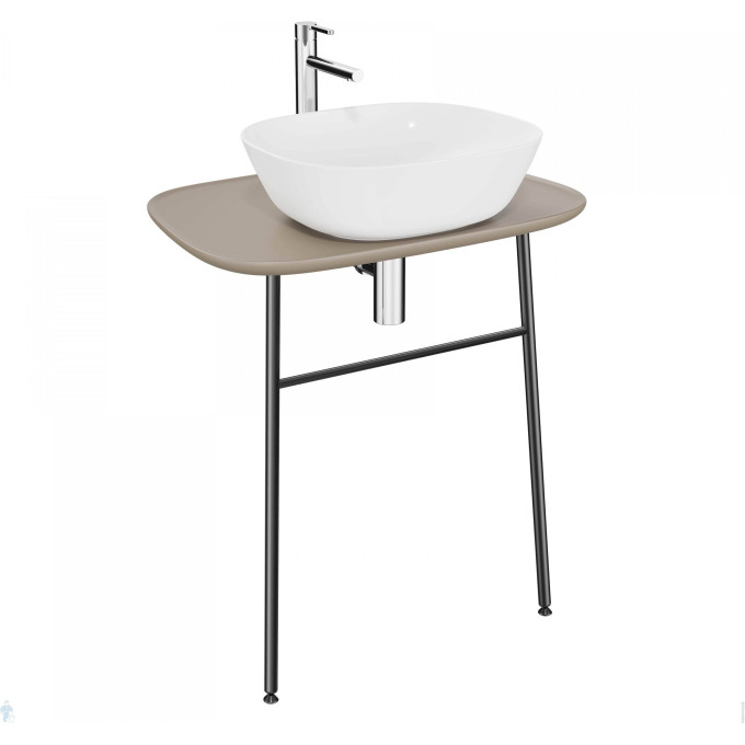 Столешница VITRA PLURAL 70 см под раковину, пристенная, низкая, цвет матовый белый 62561
